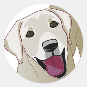 ラブラドル・レトリーバー犬 ラウンドシール