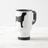 ラブラドル・レトリーバー犬(黒で) トラベルマグ (正面右)