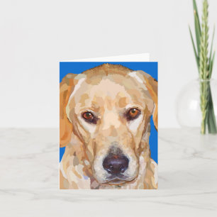ラブラドル・レトリーバー犬"Reggie"は挨拶状を絵を描きました カード
