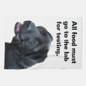 ラブラドル・レトリーバー犬I愛私の実験室 キッチンタオル (横)