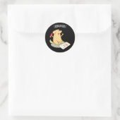 ラブラドーおもしろいルラブラドールドッグプンダークBG ラウンドシール (バッグ)