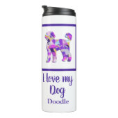 ラブラドードルキュートドッグシルエットパープルPY&B タンブラー (回転右)