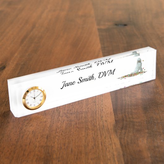 ラブラドードルドッグ葉インデスクデスク名プレート デスクネームプレート (側面)