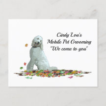 ラブラドードルドッグ葉インハガキ