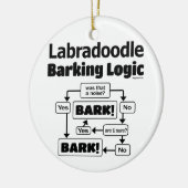 ラブラドードルバーキング論理 セラミックオーナメント (左)