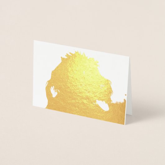 ラブラドードル黒 箔カード (正面)