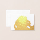 ラブラドードル黒 箔カード (封筒付き正面)