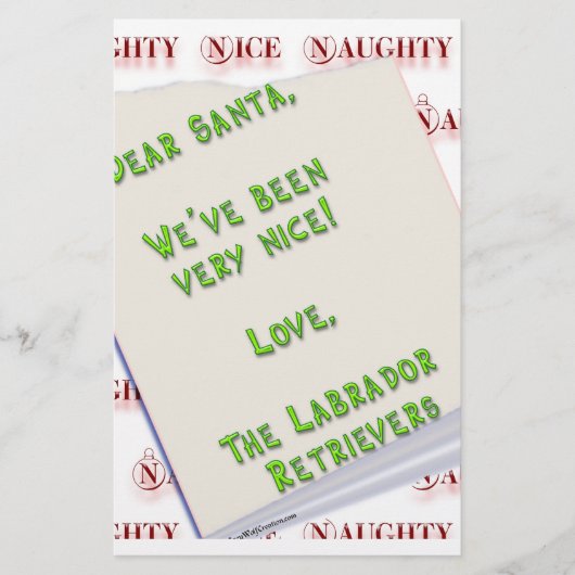 ラブラドールいけなとニース 便箋 (正面)