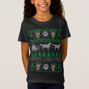 ラブラドールおもしろいリトリバー愛犬家醜いクリスマス Tシャツ