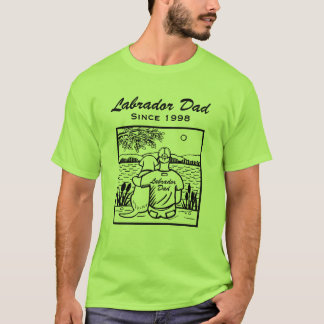 ラブラドールおよびパパ Tシャツ