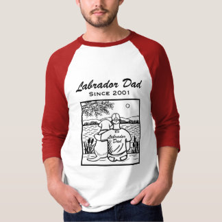 ラブラドールおよびパパ Tシャツ