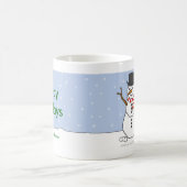 ラブラドールおよび雪だるまのマグ コーヒーマグカップ (中央)