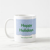 ラブラドールおよび雪だるまのマグ コーヒーマグカップ (左)