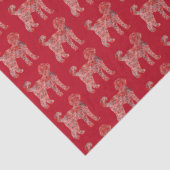 ラブラドールかわいいドッグクリスマスシルエットレッド 薄葉紙 (詳細)