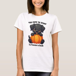 ラブラドールがカボチャを持って、ハロウィーン Tシャツ