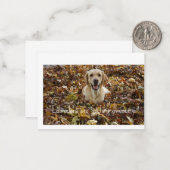 ラブラドールがフェッチ素晴らし中 ノートカード (正面/裏面インサイチュ)