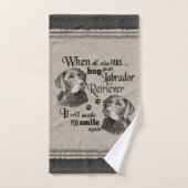 ラブラドールが失敗した場合の引用文 バスタオルセット (ハンドタオル)