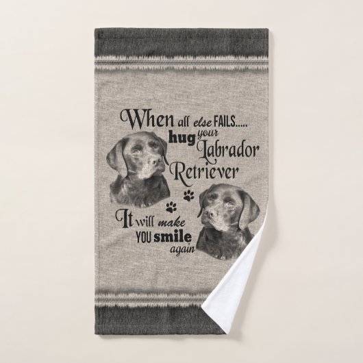 ラブラドールが失敗した場合の引用文 バスタオルセット (ハンドタオル)