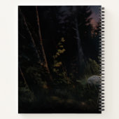 ラブラドールが月明かりの夜に訪れる ノートブック (裏面)