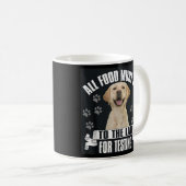 ラブラドールすべての食品が試験のためにラボに行かなければならない コーヒーマグカップ (正面右)