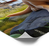 ラブラドールで休息するレトリバー ポスター (角)