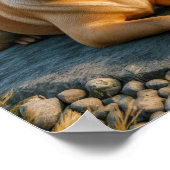 ラブラドールで休息するレトリバー ポスター (角)