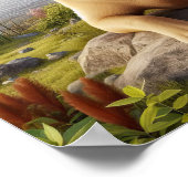 ラブラドールで休息するレトリバー ポスター (角)