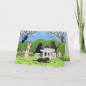 ラブラドールとイースターエッグ シーズンカード (正面)