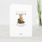 ラブラドールとオーナメントクリスマス シーズンカード (裏面)