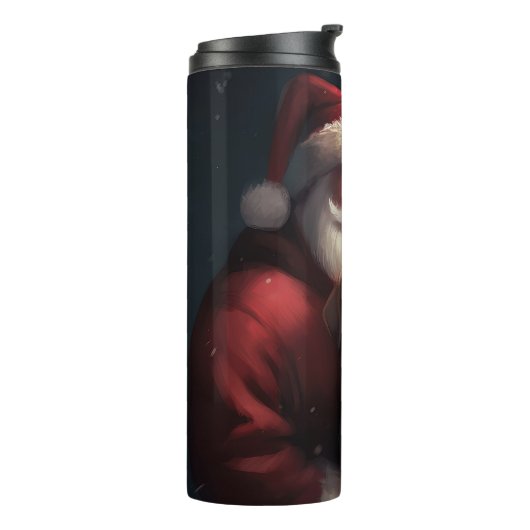 ラブラドールとサンタクロースフェスティバルクリスマス タンブラー (回転左)