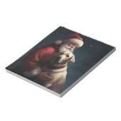 ラブラドールとサンタクロースフェスティバルクリスマス ノートパッド (回転)