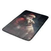 ラブラドールとサンタクロースフェスティバルクリスマス バスマット (アングル)