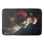 ラブラドールとサンタクロースフェスティバルクリスマス バスマット (正面)