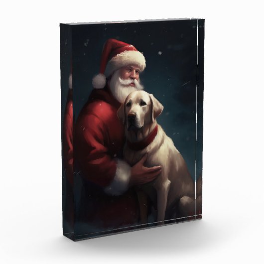 ラブラドールとサンタクロースフェスティバルクリスマス フォトブロック (左)