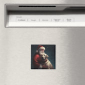 ラブラドールとサンタクロースフェスティバルクリスマス マグネット (インサイチュ (食洗機))