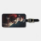 ラブラドールとサンタクロースフェスティバルクリスマス ラゲッジタグ (正面横)