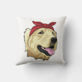 ラブラドールとバンダナ クッション (裏面)