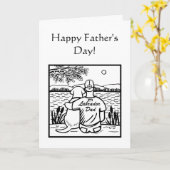 ラブラドールとパパ カード (黄色い花)