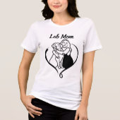 ラブラドールとママの愛 トライブレンドTシャツ (正面)