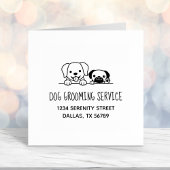 ラブラドールとPUG犬のグルーミングサービスアドレス セルフインキングスタンプ