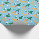 ラブラドールのクリスマスの包装紙 ラッピングペーパー (角)