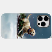 ラブラドールのクリスマス 雪 冬 Case-Mate iPhoneケース (裏面 (横))