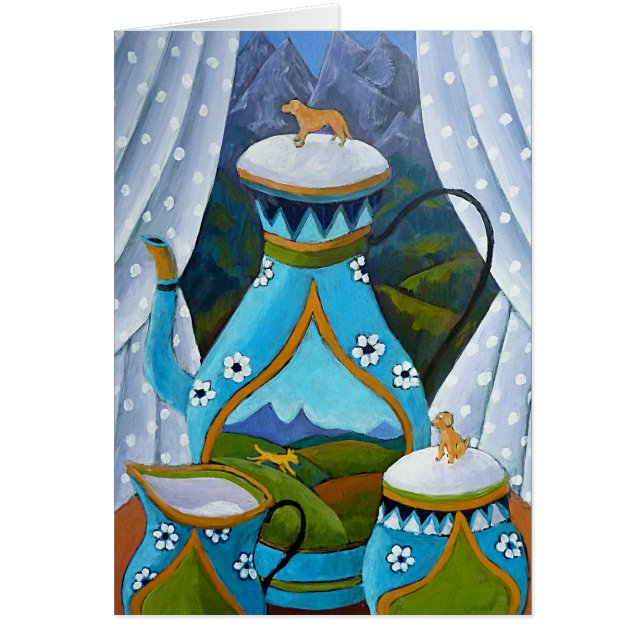 ラブラドールのティーセット (正面)