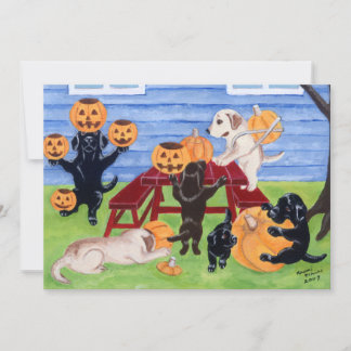 ラブラドールのハロウィンパーティー招待状 招待状