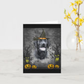 ラブラドールのハロウィン カード (黄色い花)