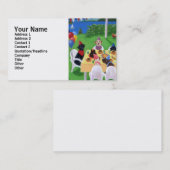 ラブラドールのパーティーの絵画 名刺 (正面/裏面)