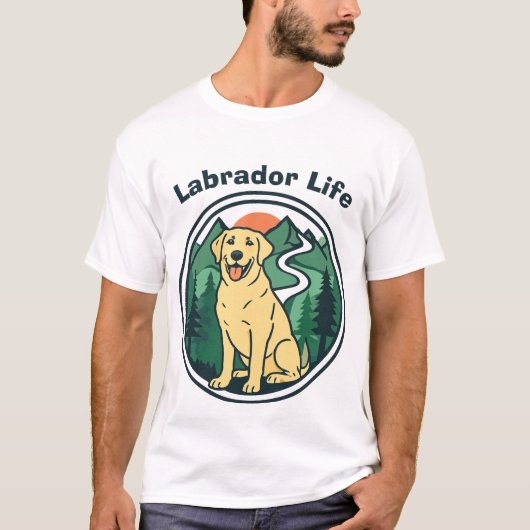 ラブラドールの冒険生活 Tシャツ (正面)