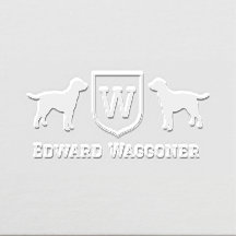 ラブラドールの取得イニシャルモノグラムのクレスト名