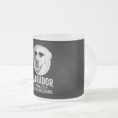 ラブラドールの国民の公クール服犬 フロストグラスマグカップ (正面右)