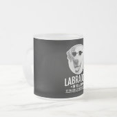 ラブラドールの国民の公クール服犬 フロストグラスマグカップ (正面左)